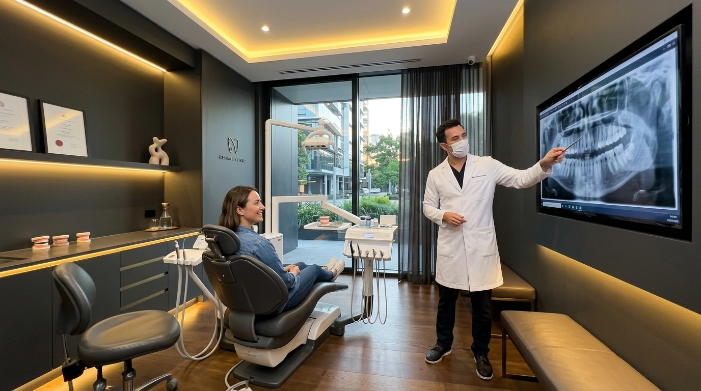 Best dentist in Lahore — modern dental clinic interior at Golden Crown Dental Surgery, DHA Main Blvd