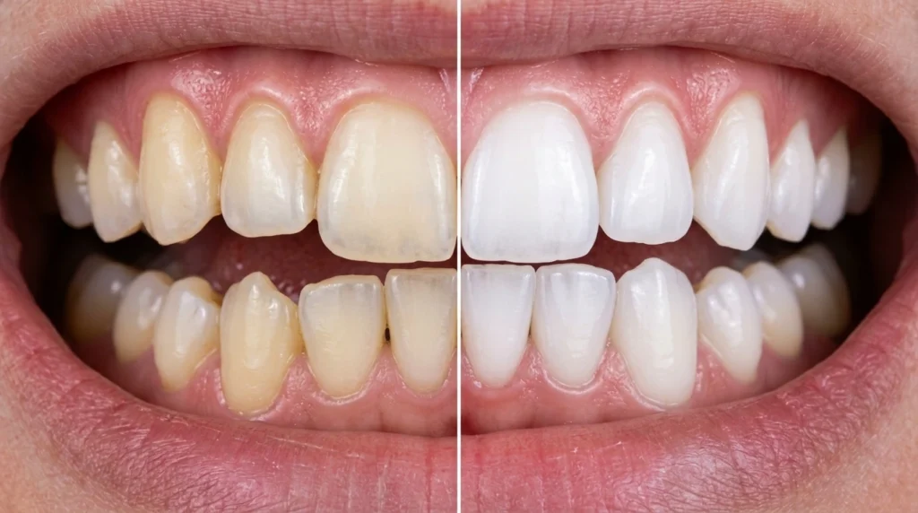 Teeth whitening cost in Lahore 2026 — before and after results at Golden Crown Dental Surgery